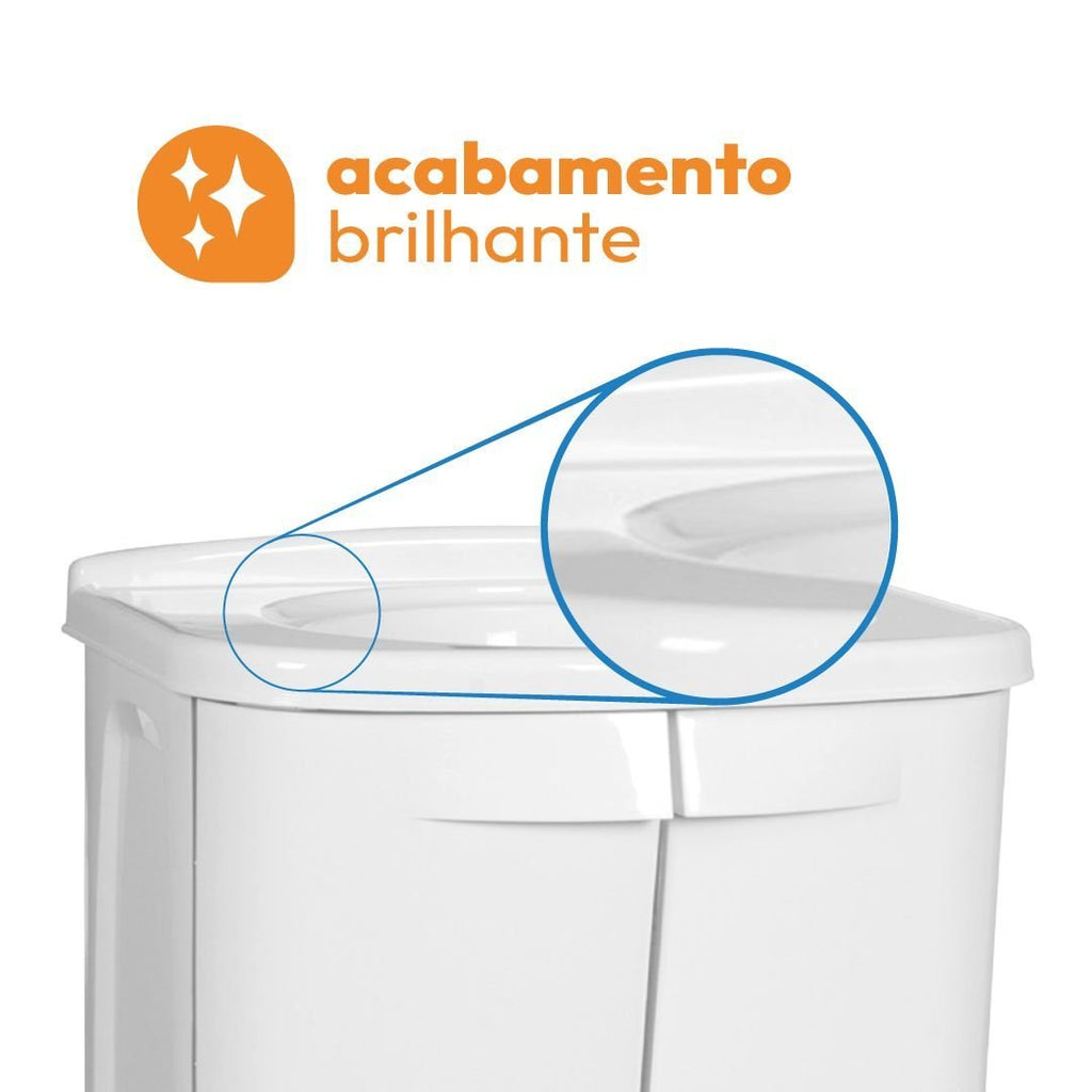 Gabinete para Banheiro em Plástico Astra Fit 45cm com Lavatório Branco