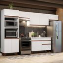 Armário de Cozinha Completa 330cm Preto Reims Madesa 01