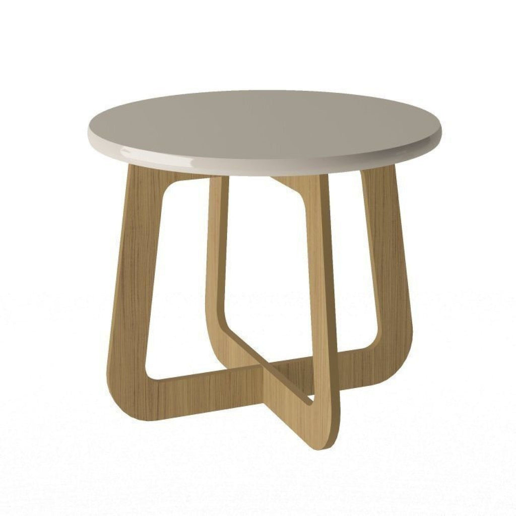 Conjunto Sala de Estar Lotus Rack e Mesa de Centro MDF Carvalho/Off White Espresso Móveis