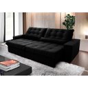 Sofá Retrátil e Reclinável Zurique 2,50m Suede Velut com Molas no Assento King House