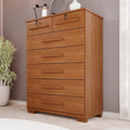 Cômoda para Quarto 7 Gavetas Topázio Espresso Móveis Marrom/Cinamomo