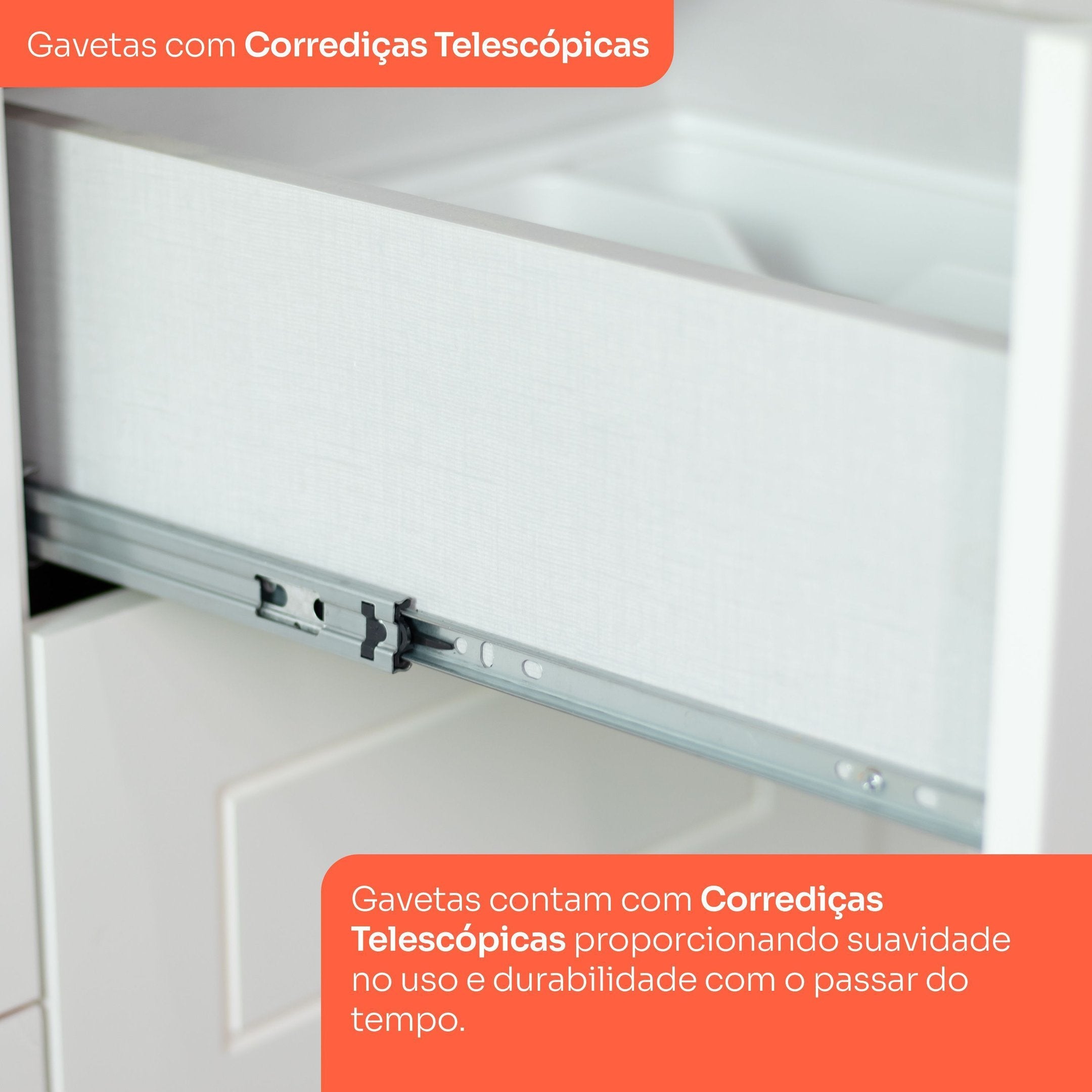 Cozinha Compacta Modulada 6 Peças com Aéreo para Micro-Ondas Emily Espresso Móveis Branco/HP/Calcare