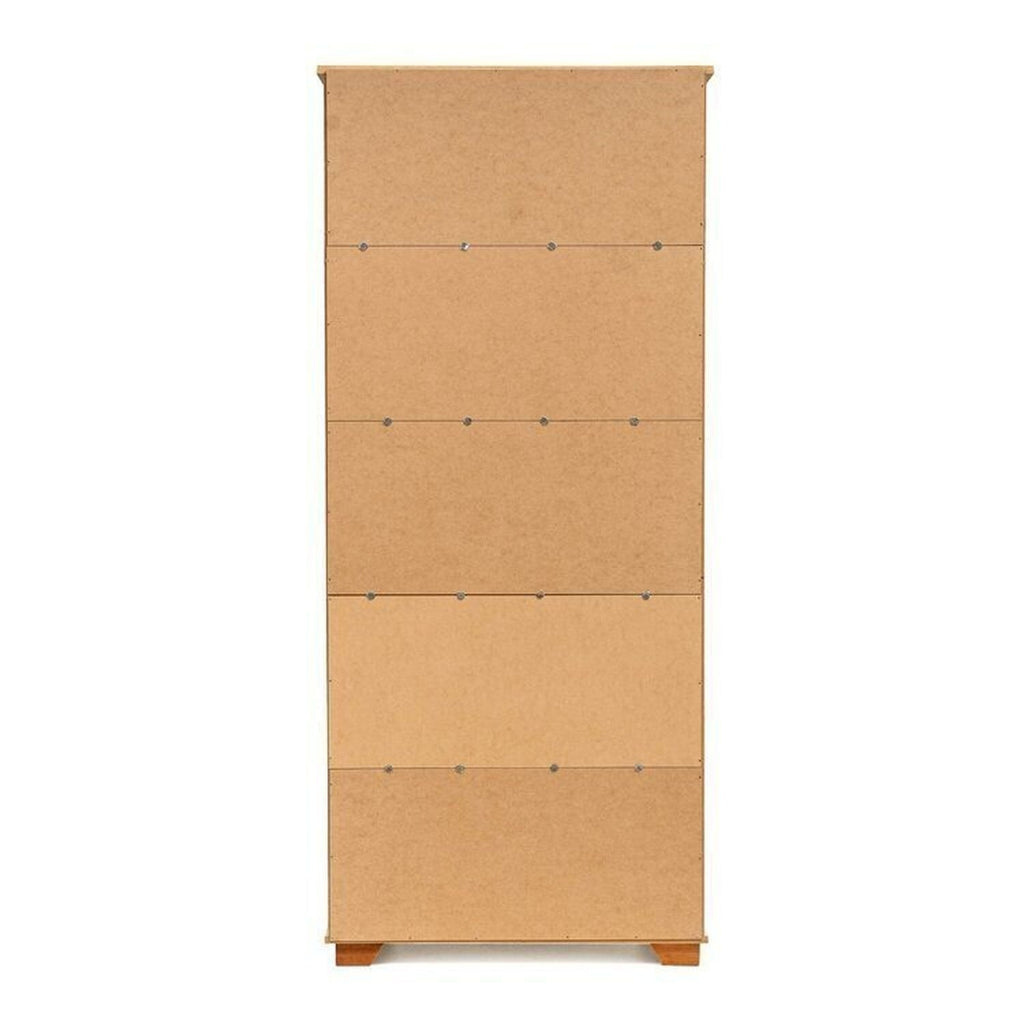 Conjunto Sala de Estar 3 Peças com Rack, Armário e Estante Ananda CabeCasa MadeiraOriginals Branco Off White/Mel
