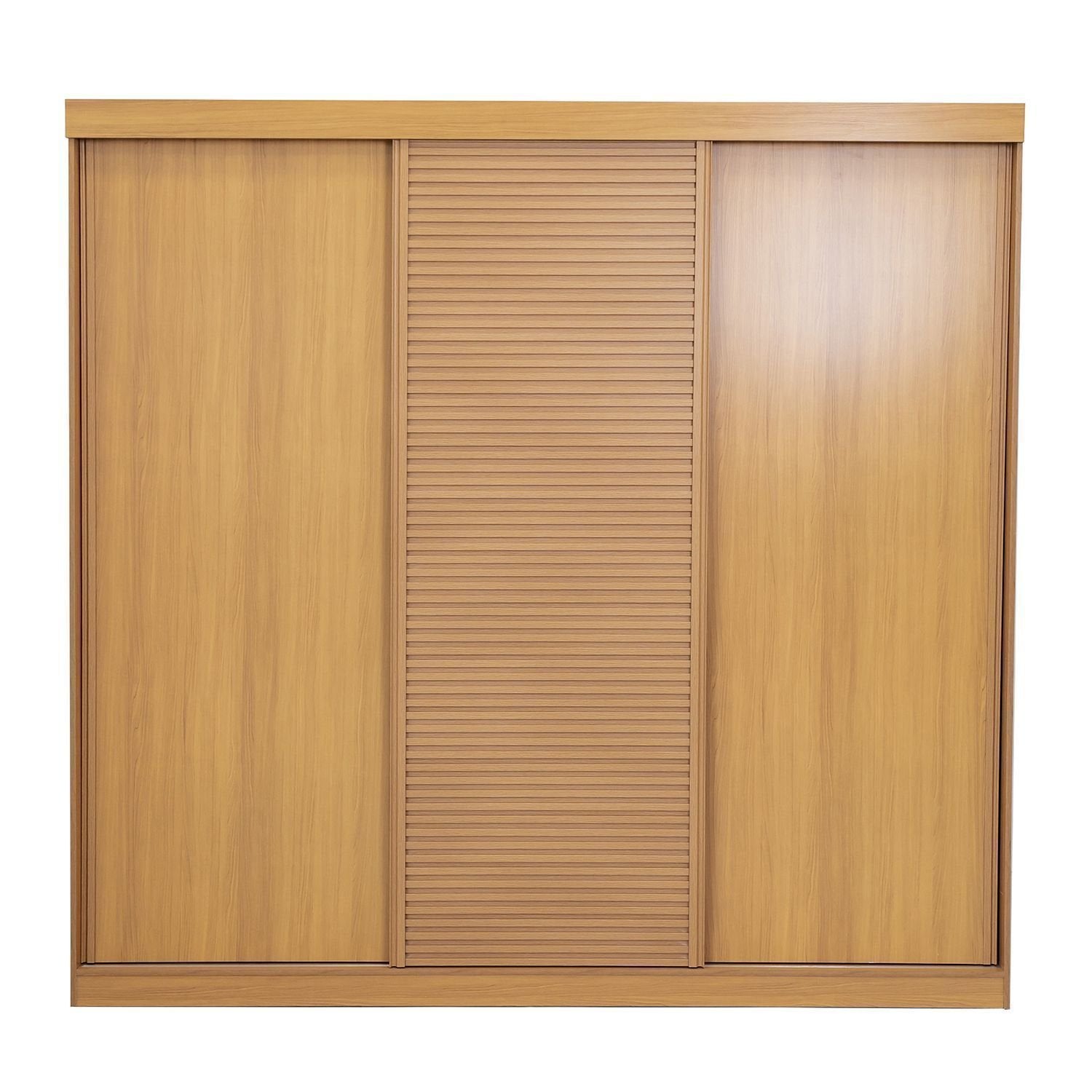 Guarda-Roupa Casal 3 Portas de Correr Samambaia CabeCasa MadeiraOriginals 100% MDP/MDF Carvalho