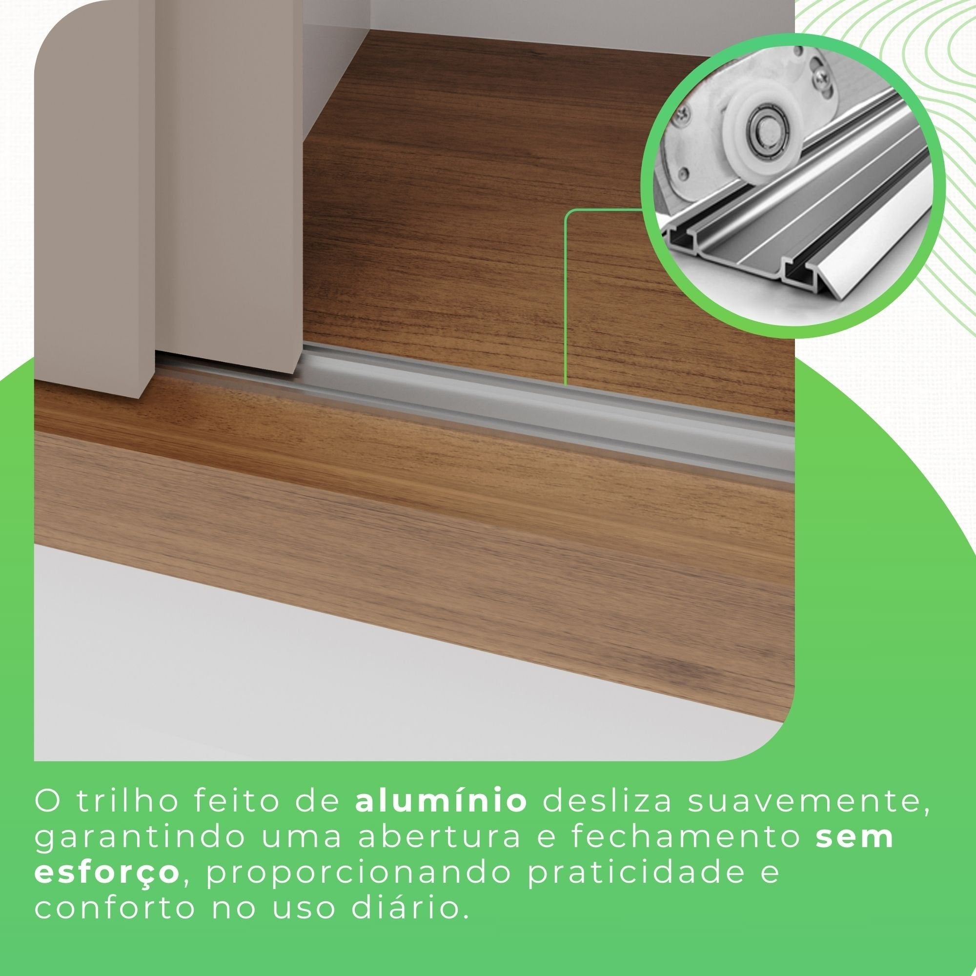 Guarda-Roupa Casal 3 Portas com Espelho 4 Gavetas Costa Rica Sallêto Móveis MDF/MDP Cinamomo/Off-White