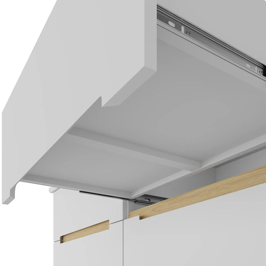 Cômoda para Quarto 6 Gavetas MDF Logan Yescasa Branco/Olmo
