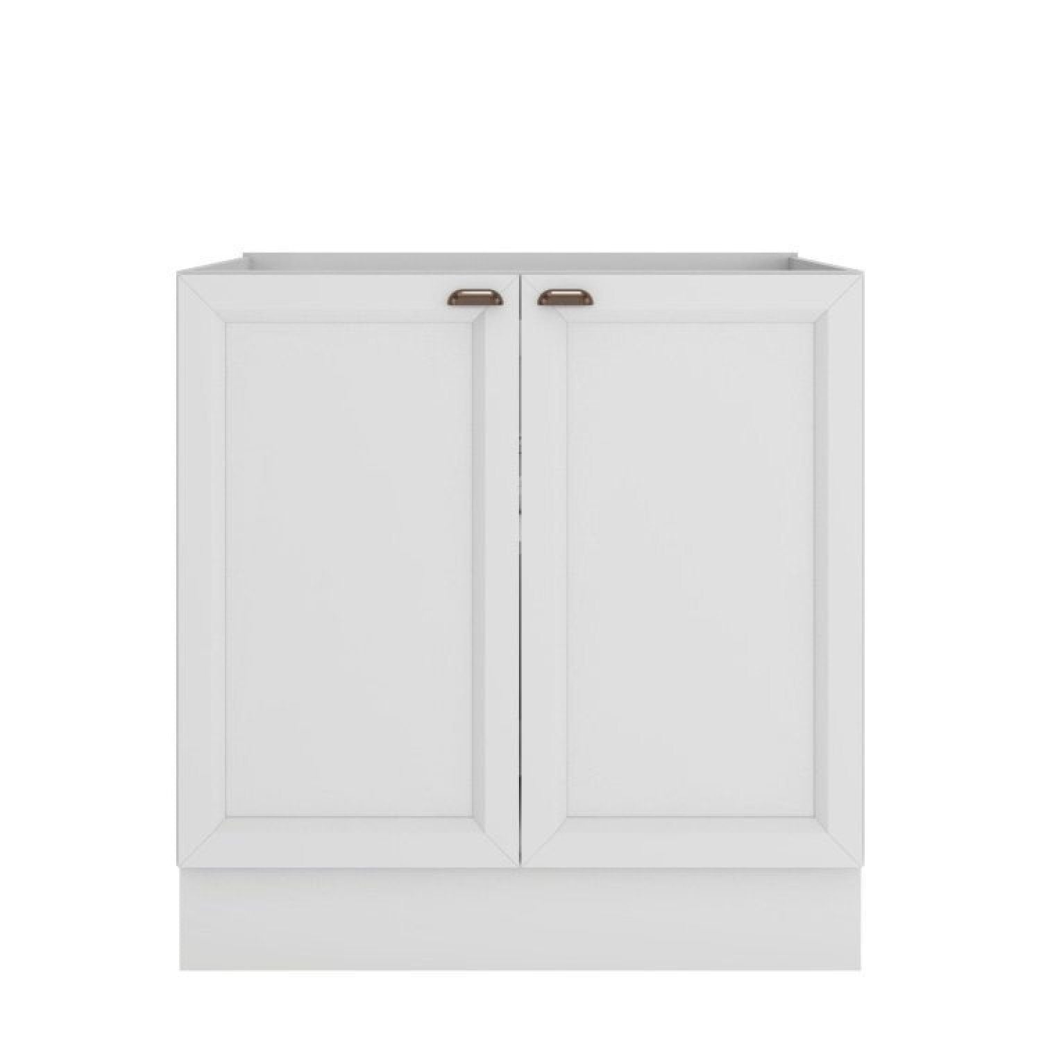 Cozinha Completa Modulada Unna Yescasa 6 Peças 15 Portas 2 Gavetas Paneleiro Nicho Branco