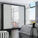 Guarda-Roupa Casal 4 Espelhos 3 Portas de Correr 4 Gavetas Max Plus Espresso Móveis Branco