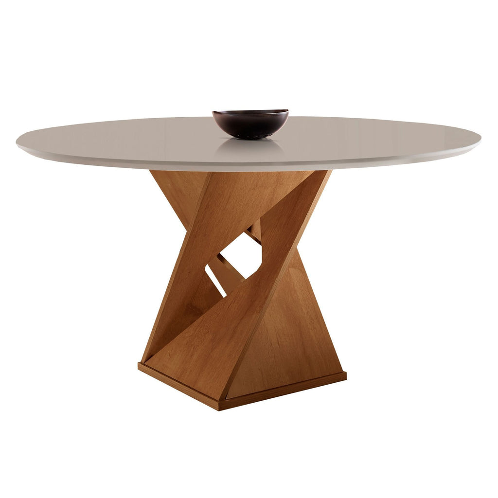 Conjunto Sala de Jantar Mesa Redonda Tampo MDF com 4 Cadeiras Barcelona Yescasa