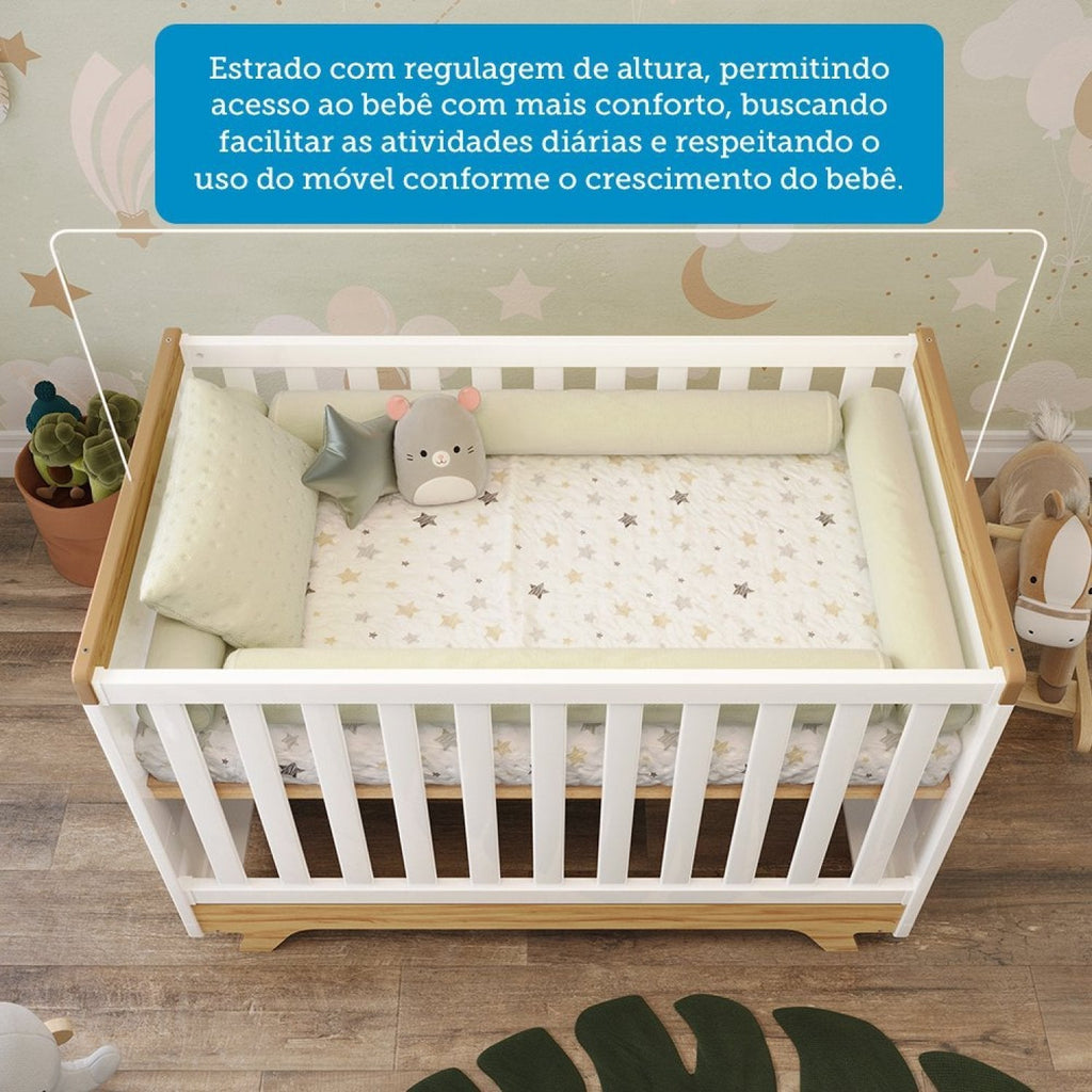 Quarto de Bebê Completo Jolie Retrô 100% MDF Yescasa