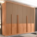 Guarda-Roupa Casal 6 Portas 6 Gavetas Suburban Gold Espresso Móveis 100% MDF Marrom/Freijo/Off White