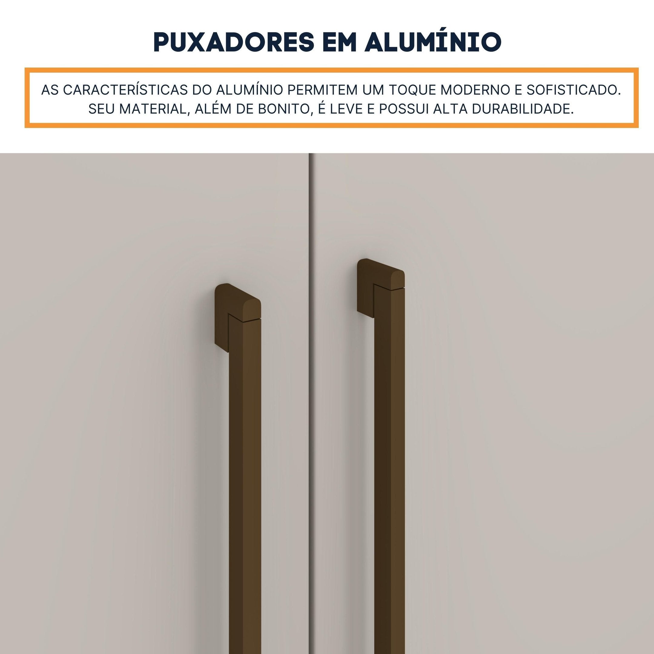 Guarda-Roupa Casal 6 Portas 8 Gavetas 270cm Portugal Yescasa Marrom/Cinamomo/Off White