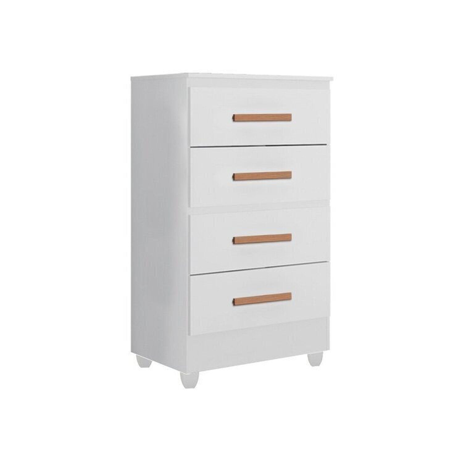 Quarto Bebê Infantil com Guarda-Roupa 3 Portas e 2 Gavetas com Cômoda 4 Gavetas Lite Infantil Móveis Leão Branco