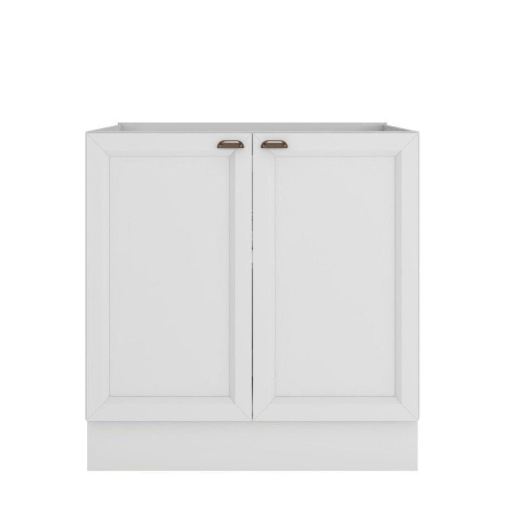 Cozinha Completa Modulada 10 Peças 17 Portas 2 Gavetas com Torre Quente Unna Yescasa Branco/Espresso