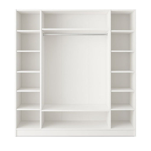 Armário Closet Modular 12 Prateleiras em Colméia e Arara Cabideiro Ana Branco