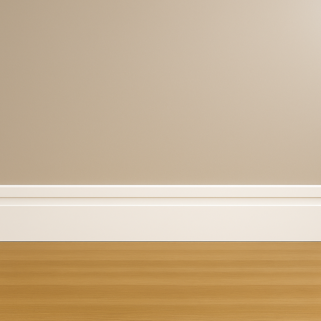 Kit 10 Barras Rodapé Poliestireno 10cm Frisado Branco 2m RM Decor
