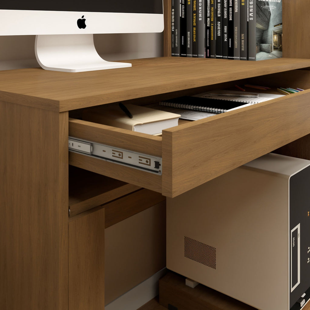 Mesa para Computador Escrivaninha com Armário Office 1 Gaveta 130cm Valdemóveis