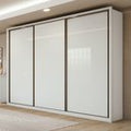 Guarda-Roupa Casal 3 Portas de Correr 6 Gavetas 270cm Spazio Yescasa 100% MDF Branco