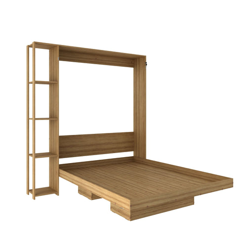 Cama Articulada Casal 4 Prateleiras 2 Nichos CM8014 Tecno Mobili Laranja/Amêndoa