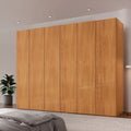 Guarda-Roupa Casal Coliseu 100% MDF Moderna Mobilia 6 Portas e 6 Gavetas Off White/Naturalle