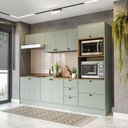 Cozinha Completa Modulada Rubi Yescasa Verde Oliva 270x214x49cm
