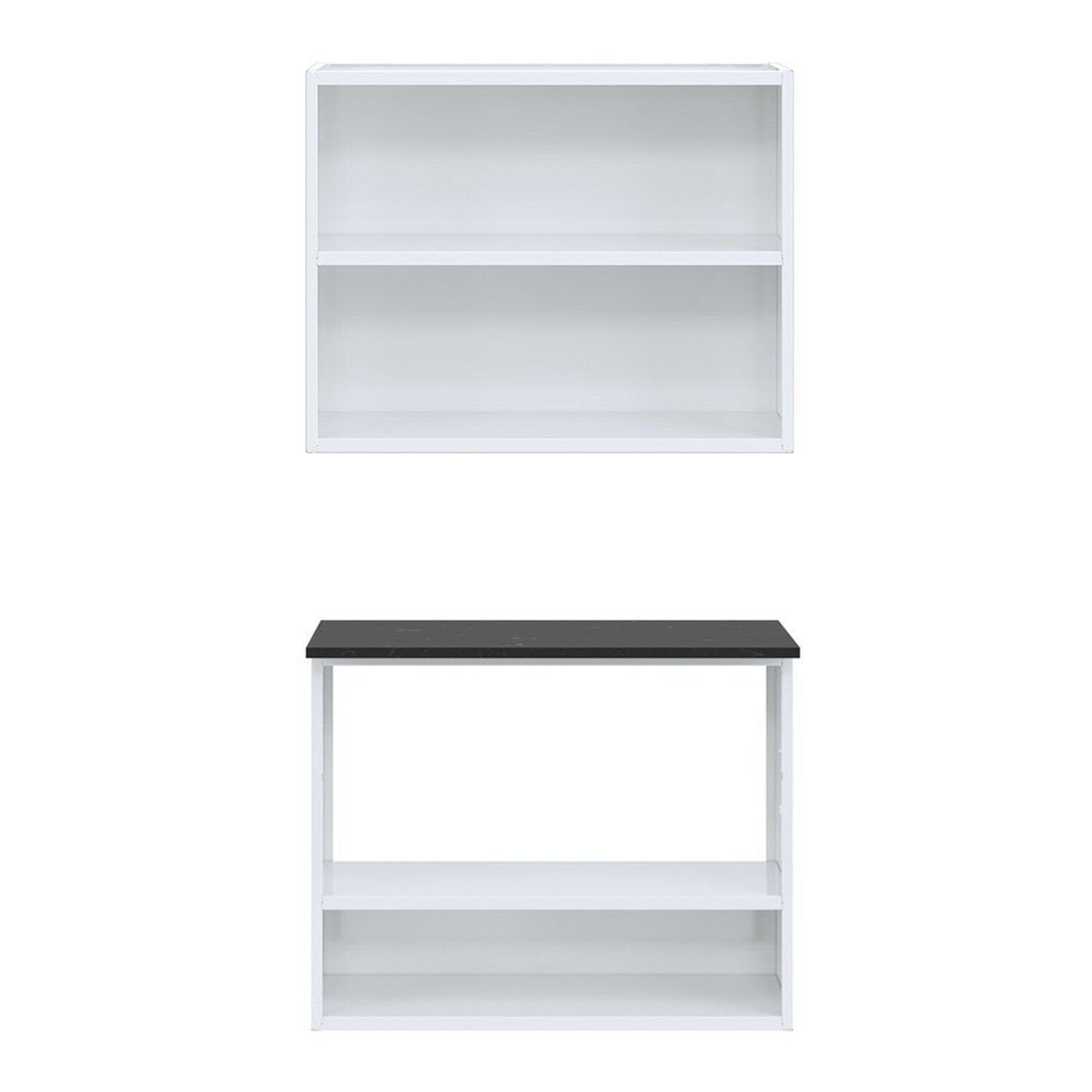Kit Conjunto para Banheiro em Aço Rubi 4 Portas com Espelho Telasul Branco