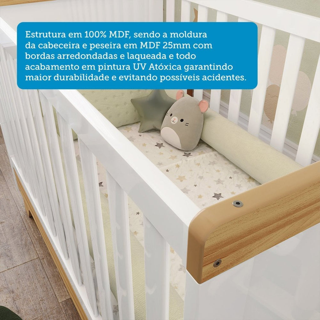 Quarto de Bebê Completo Jolie Retrô 100% MDF Yescasa