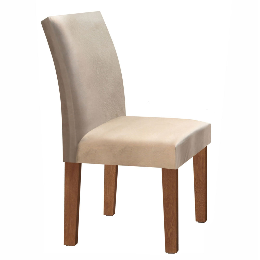 Conjunto Sala de Jantar Mesa Retangular Tampo Vidro/MDF com 6 Cadeiras Espanha Yescasa