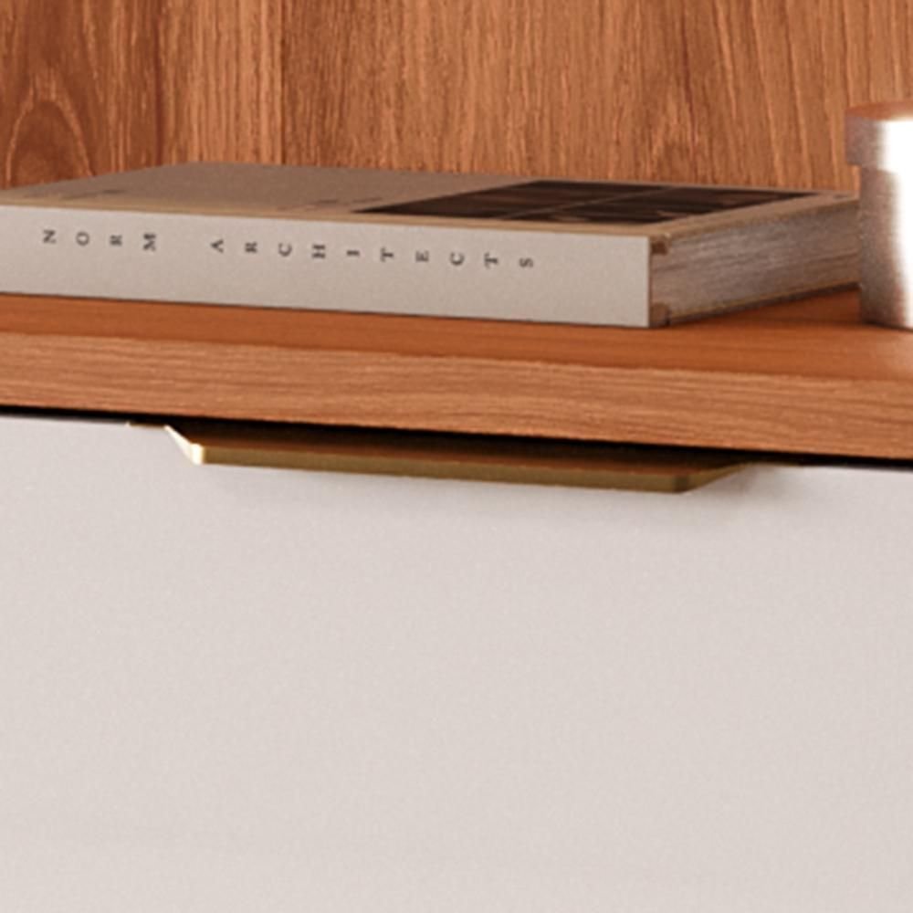 Estante Home para TV até 75” Noble 270cm com 2 Torres Nichos e LED Jequitiba/Off White Movelove