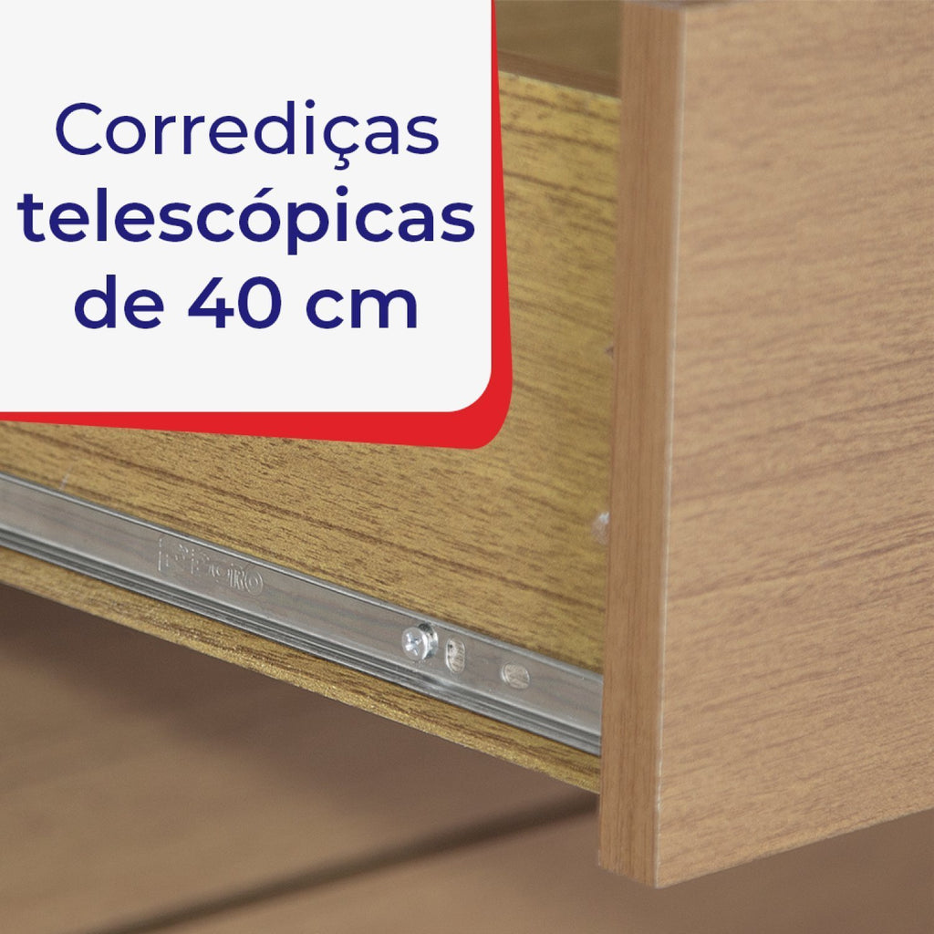 Guarda-Roupa Casal 8 Portas Império D Doro 100% MDF Cinamomo/Off White