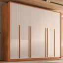 Guarda-Roupa Casal 6 Portas 6 Gavetas Suburban Gold Espresso Móveis 100% MDF Marrom/Freijo/Off White