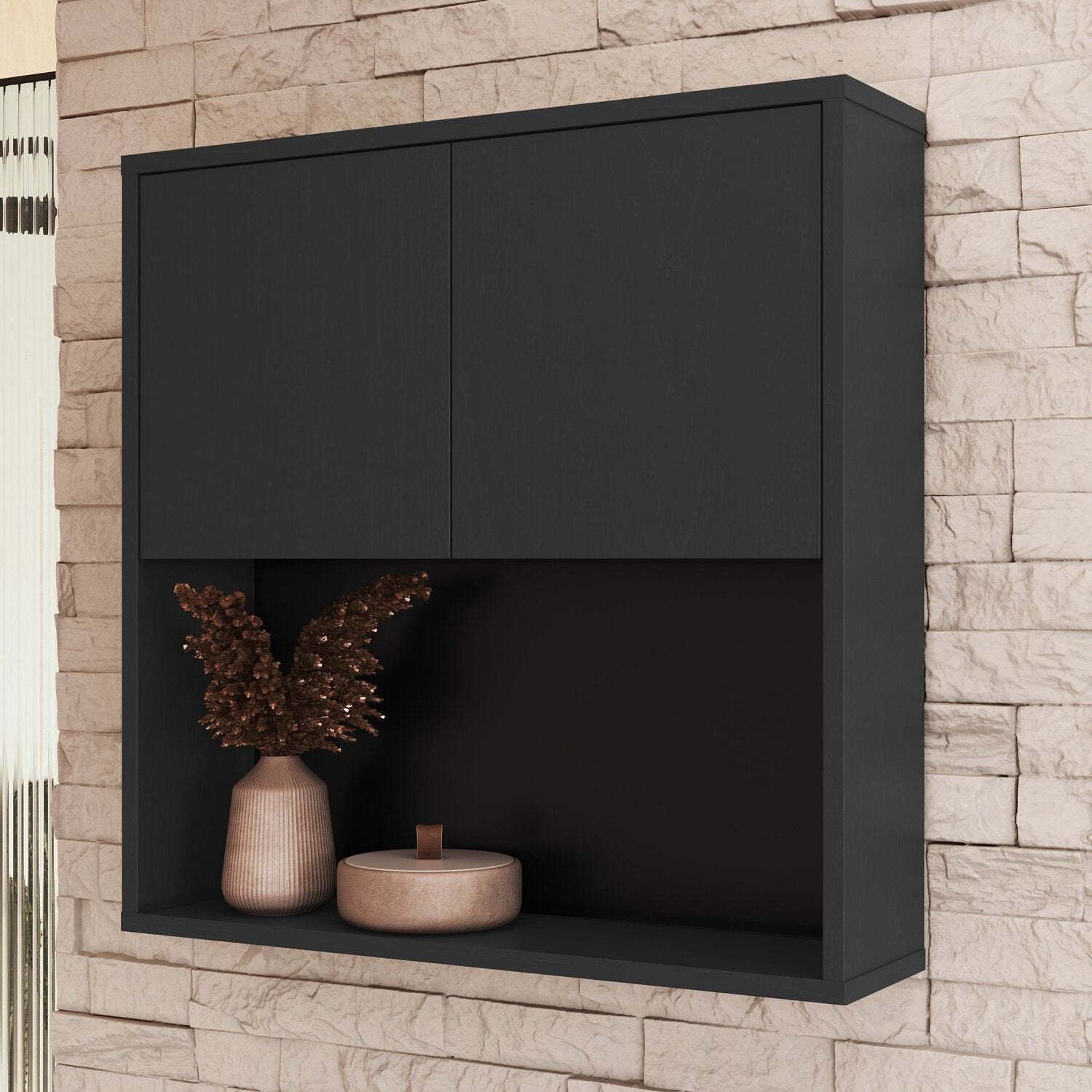Conjunto para Banheiro Modulado 4 Peças Gabinete Suspenso com Cuba Bangladesh Art in Móveis 148cm Arenas