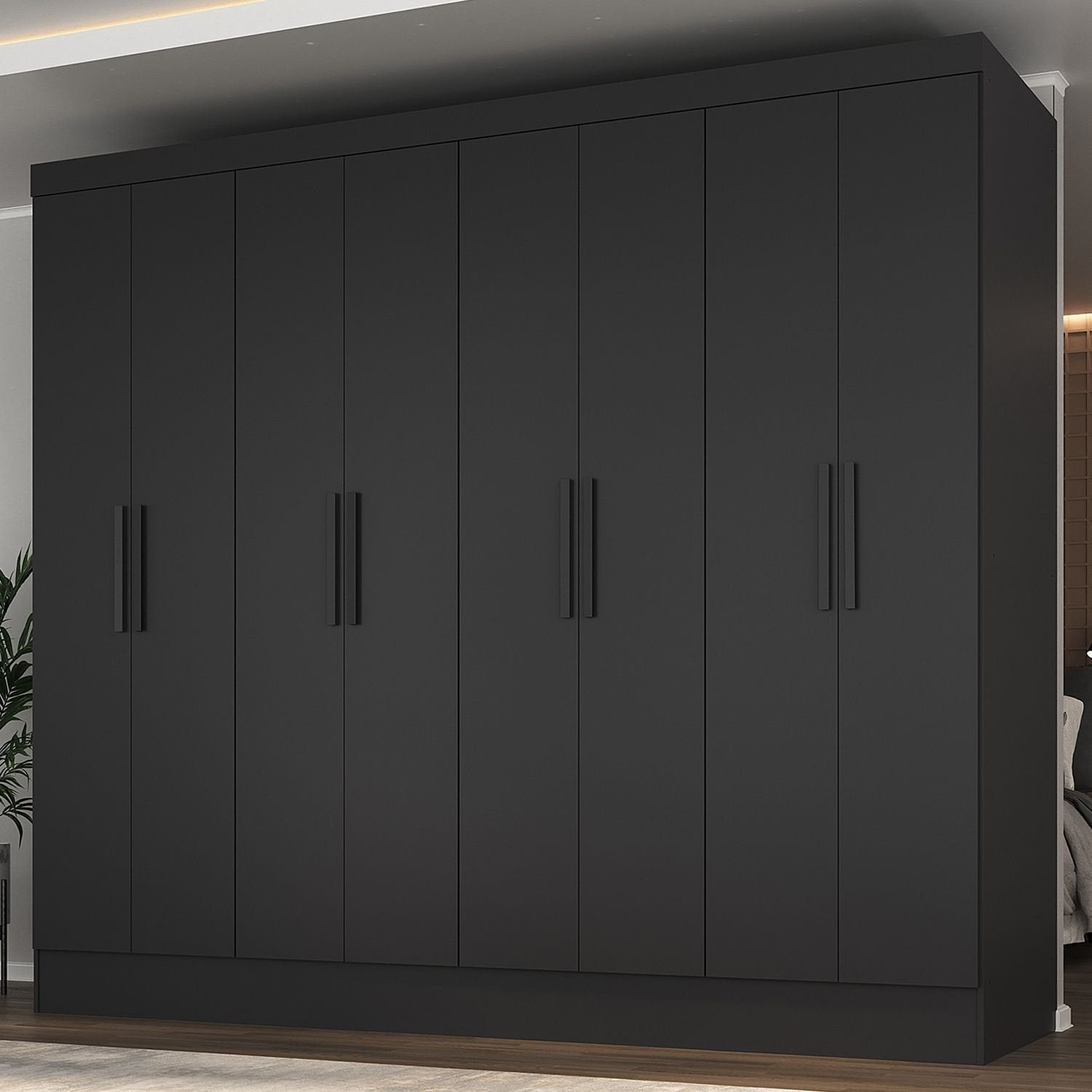 Guarda-Roupa Casal 8 Portas 4 Gavetas Jatobá Yescasa 100% MDF Cinamomo/Off White