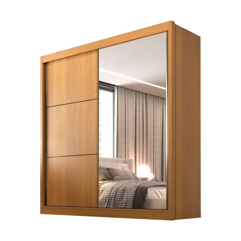 Guarda-Roupa Casal 2 Portas 6 Gavetas D Doro Coliseu 100% MDF Marrom/Cinamomo/Off White