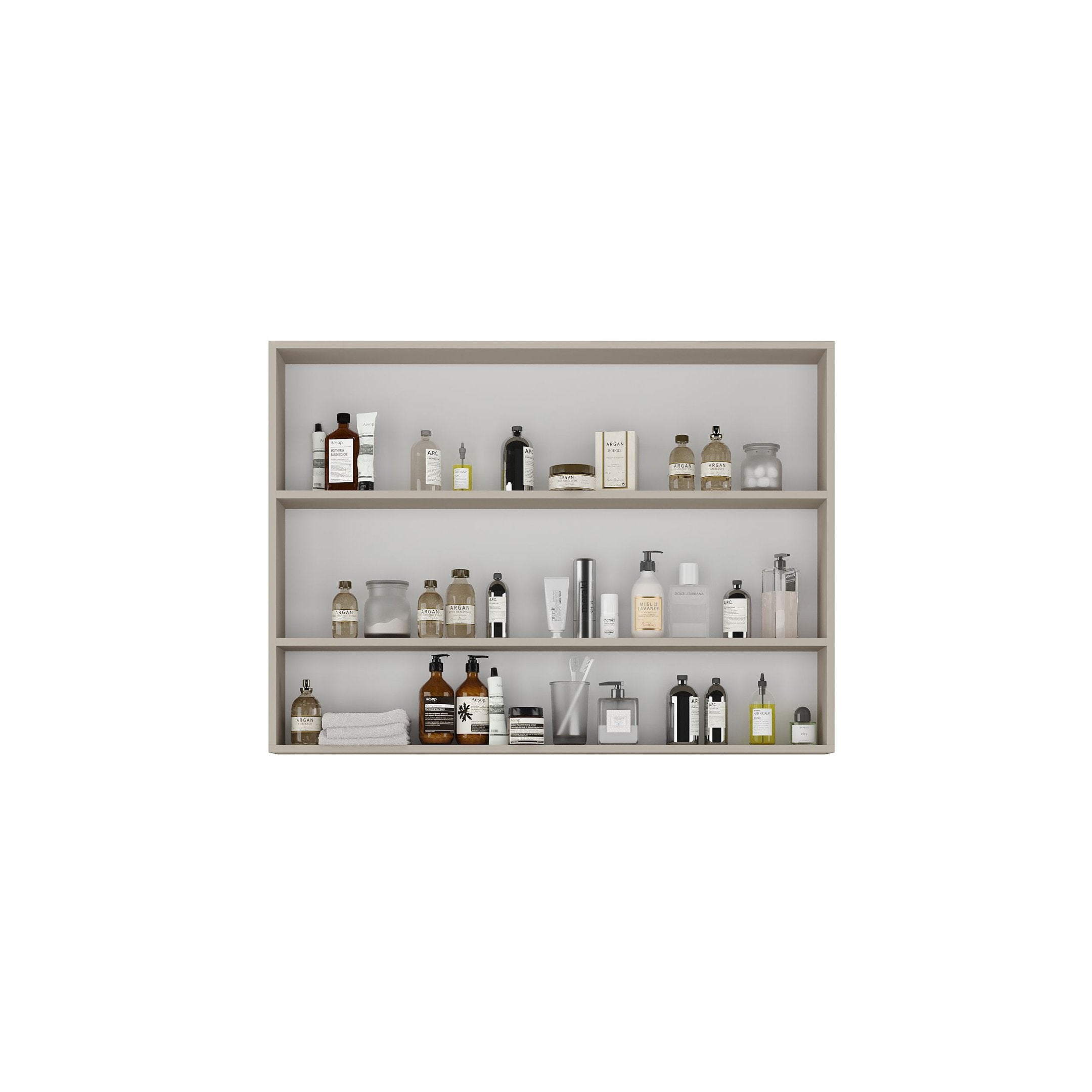 Espelheira para Banheiro Estilare Nature 110cm Nude ESP4036-ND
