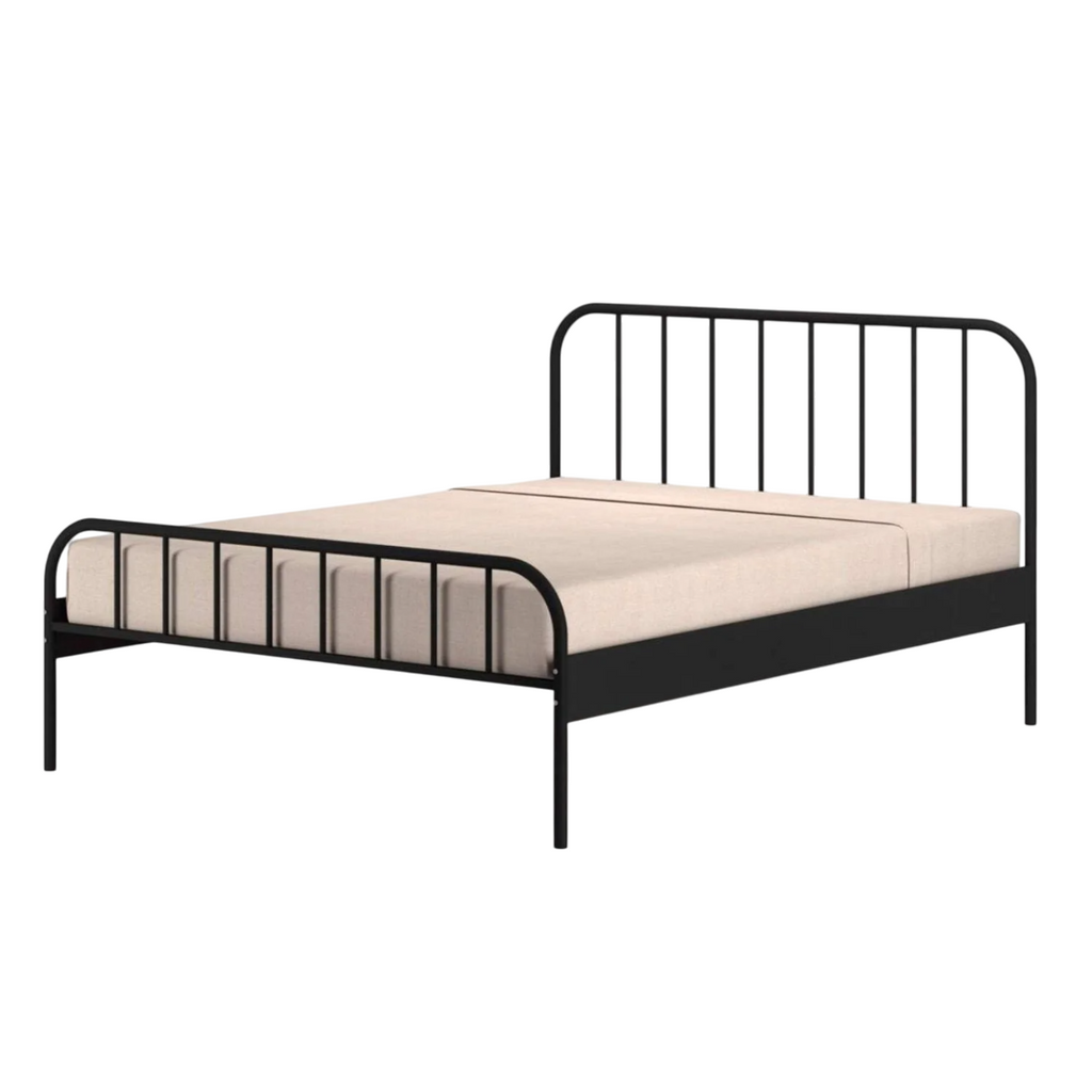 Cama Casal em Aço Tubular Julia Preto Yescasa