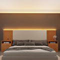 Cabeceira Box Casal Ripado com LED Yescasa