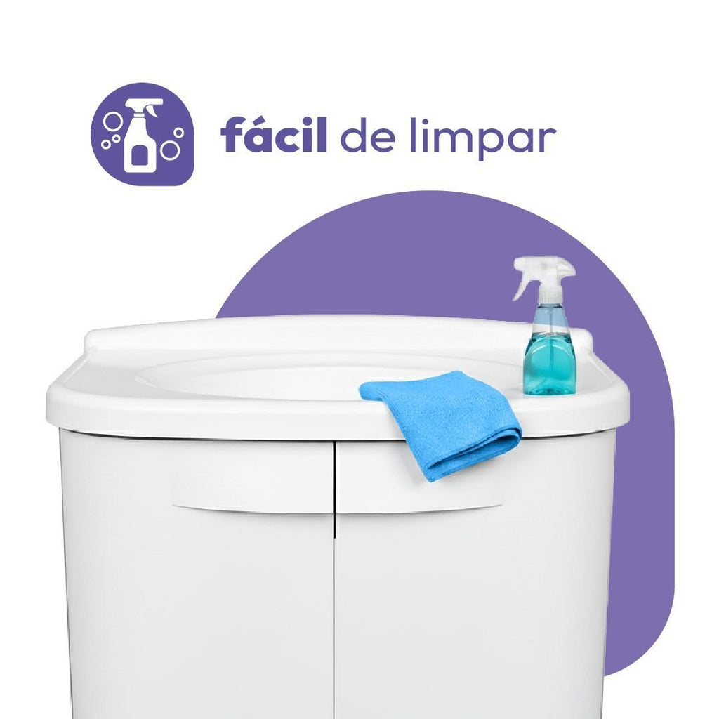 Gabinete para Banheiro em Plástico Astra Fit 45cm com Lavatório Branco