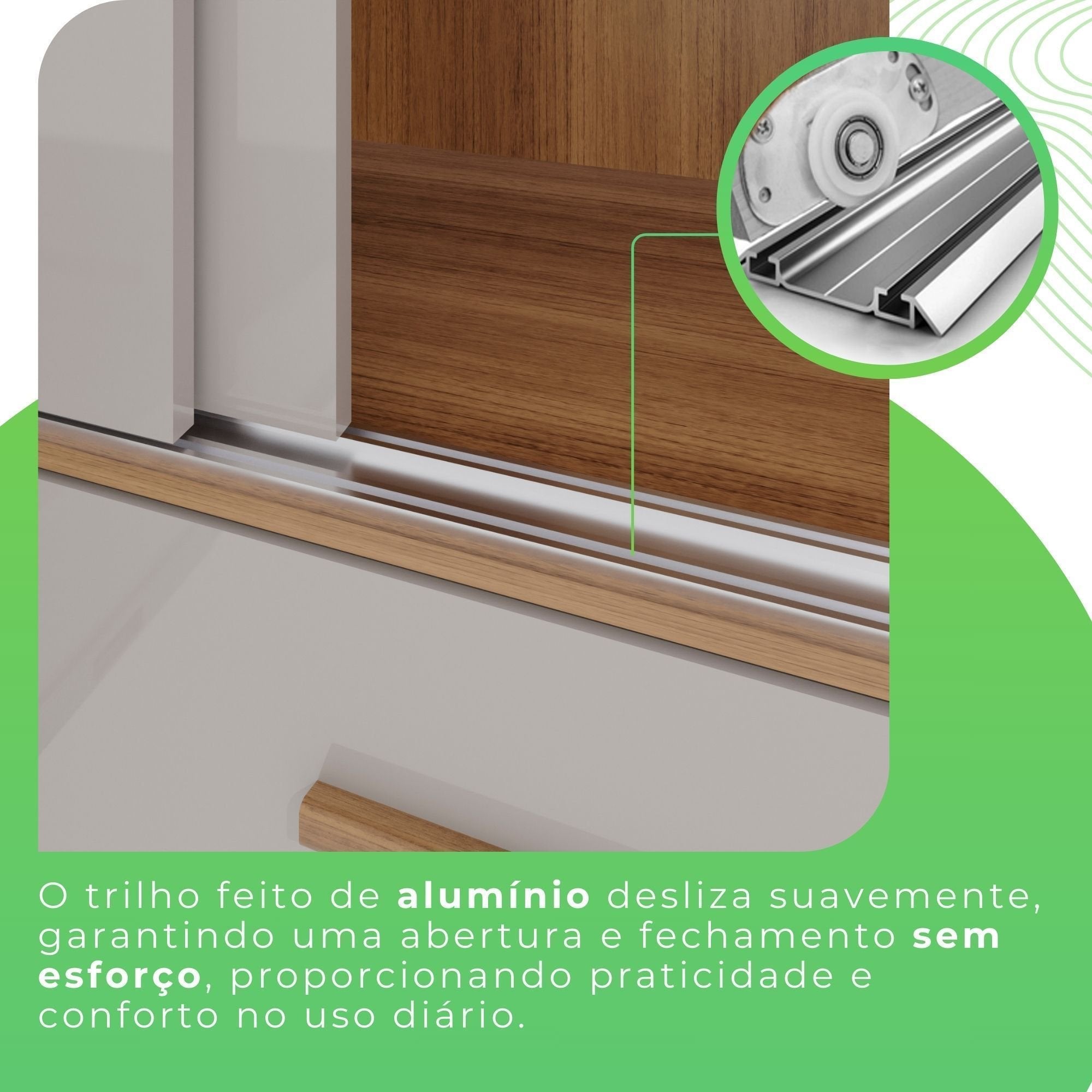 Guarda-Roupa Casal 3 Portas 9 Gavetas Luana Sallêto Móveis Off White/Cinamomo