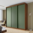 Guarda-Roupa Casal 3 Portas de Correr Samambaia CabeCasa MadeiraOriginals Carvalho