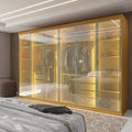 Guarda-Roupa Casal 6 Portas Reflecta Cumaru Yescasa 100% MDF Marrom/Marrome