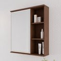 Espelheira para Banheiro MGM Móveis Treviso 1 Porta 3 Prateleiras 55,8cm Branco