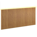 Painel Decorativo Ripado 230x109x49 cm Freijó com Led Matic