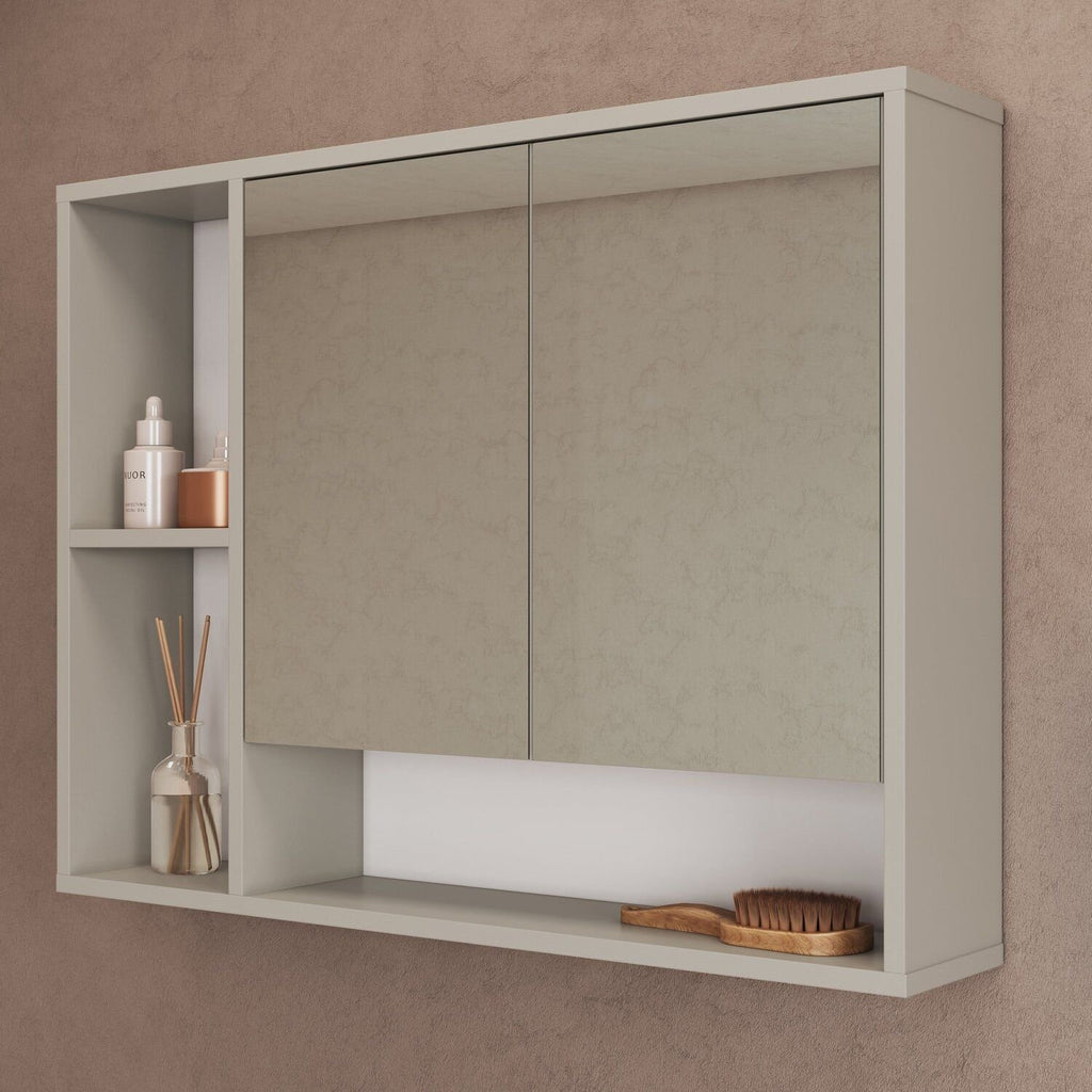 Conjunto para Banheiro Modulado 168cm com 4 Peças Gabinete Suspenso com Cuba Belagavi Art in Móveis Arenas