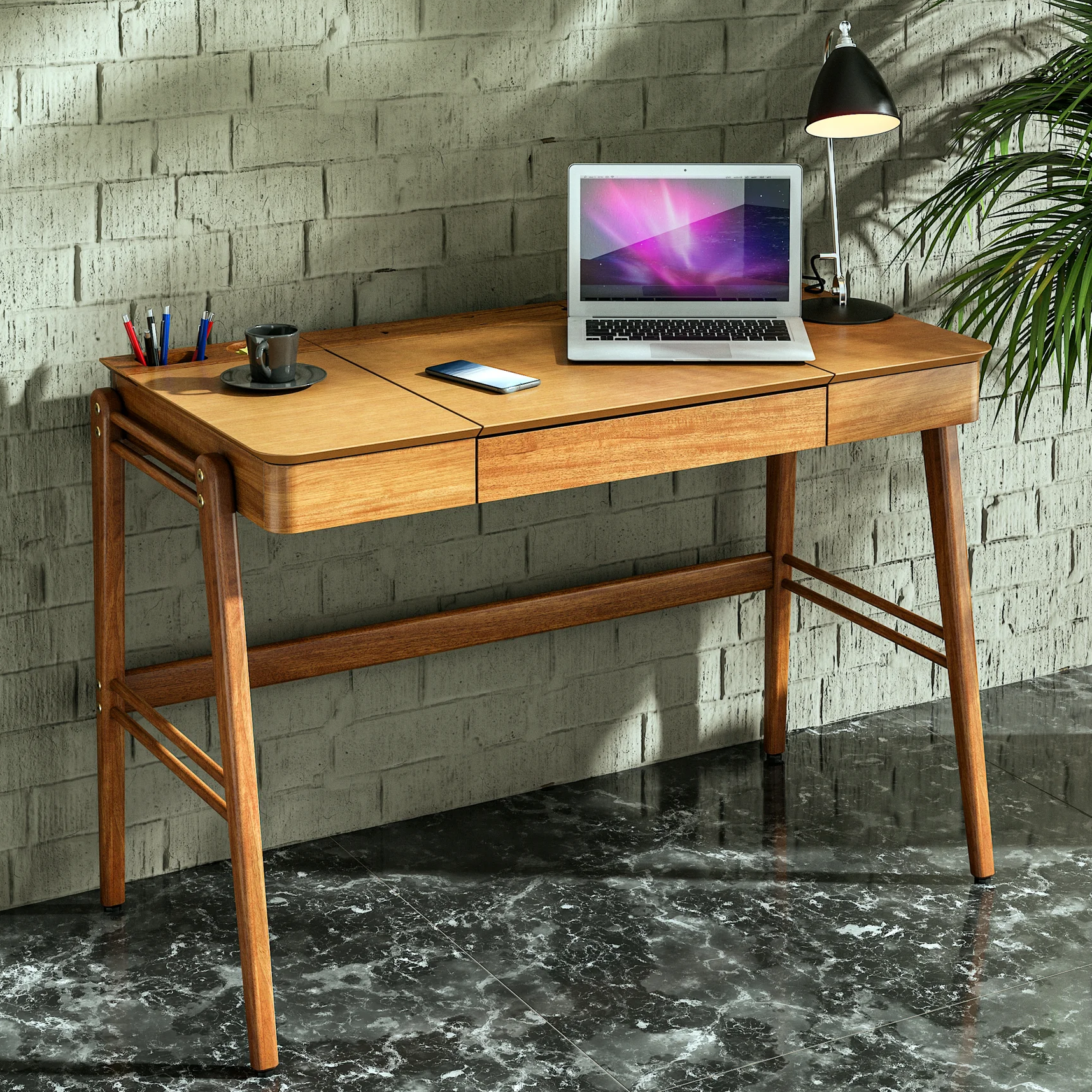 Escrivaninha Mesa Escritório Joy 1 Gaveta 111,2cm MDF Seiva Móveis