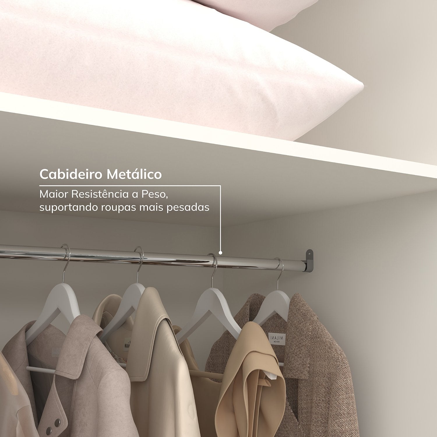Guarda-Roupa Casal 6 Portas Carnaúba CabeCasa MadeiraOriginals 100% MDF Marrom/Marrome/Off White