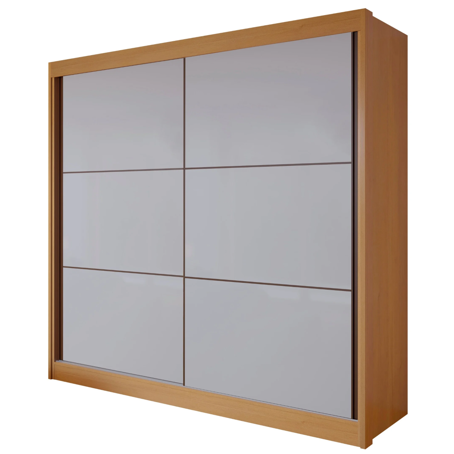 Guarda-Roupa Casal 2 Portas 6 Gavetas Hawai D Doro MDF Marrom/Cinamomo/Off White