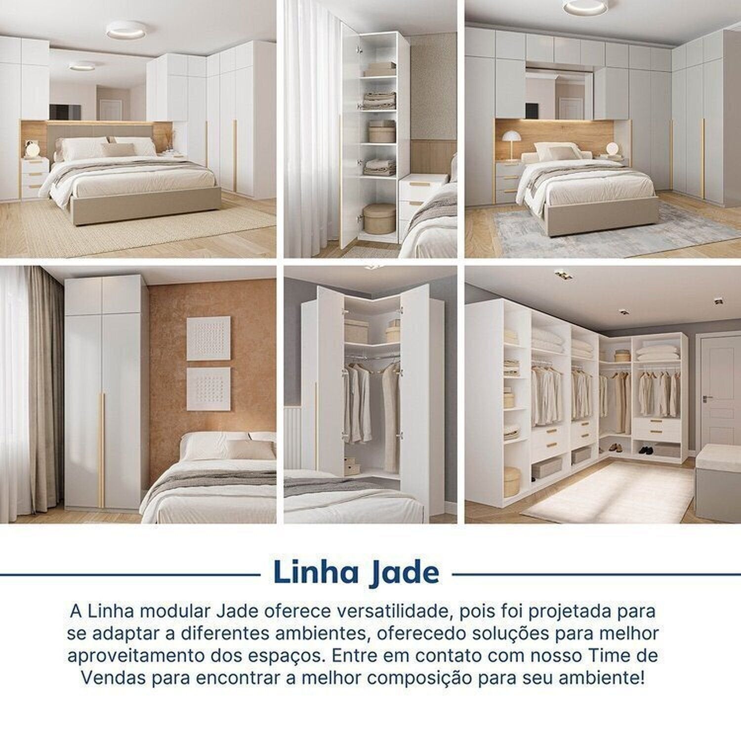 Guarda-Roupa Modulado de Canto 3 Peças 6 Portas Jade CabeCasa MadeiraOriginals
