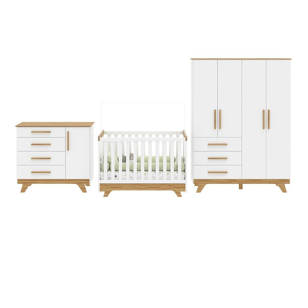 Quarto de Bebê Completo Jolie Retrô 100% MDF Yescasa