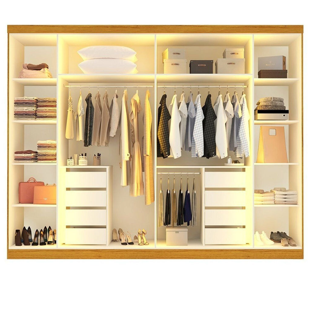 Guarda-Roupa Casal 6 Portas Reflecta Cumaru Yescasa 100% MDF Marrom/Marrome